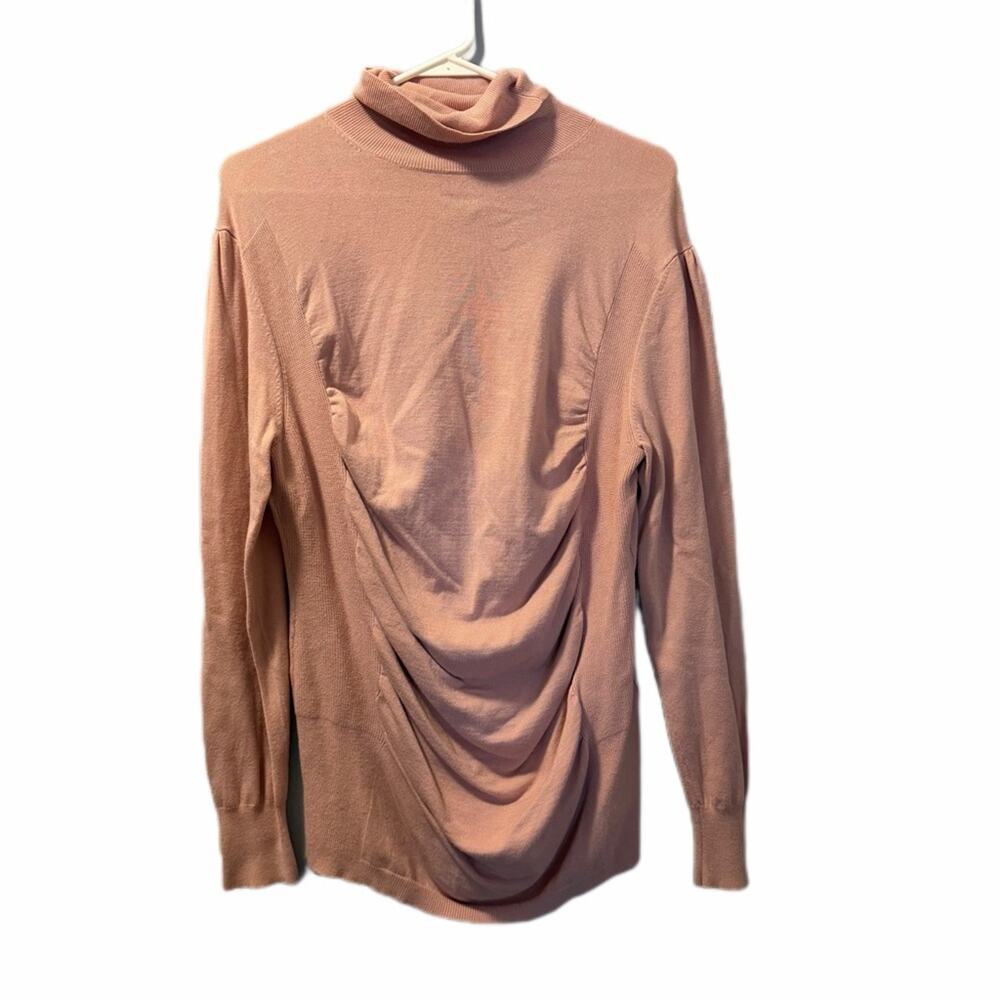 Apostrophe turtleneck long sleeve top blush pink